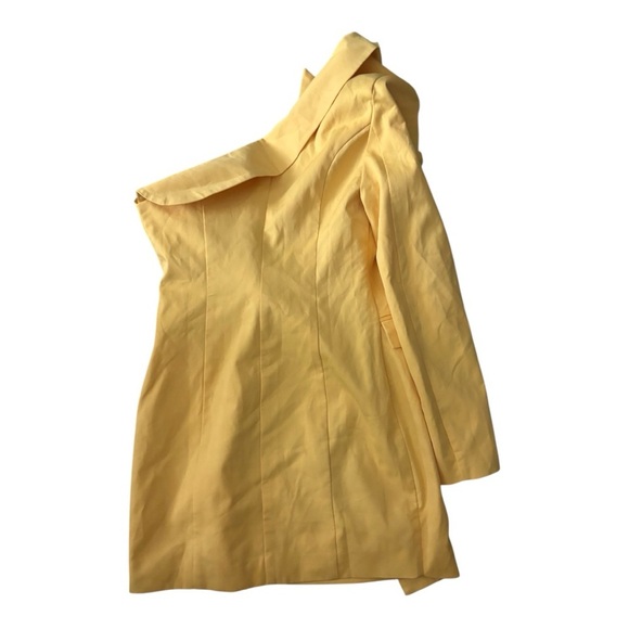 Cocktail D L atiste by Amy Blazer dress with one shoulder yellow unique piece, - Picture 2 of 4